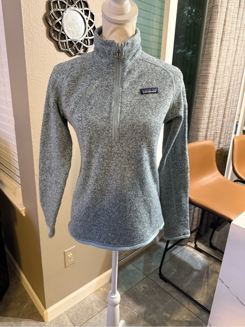 Patagonia Women’s Gray Half-Zip Teddy Fleece Pullover